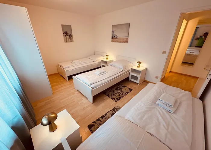 3-room Up To 5 Guests Family Business Free Wifi Netflix Sky Dazn 1000 International Tv Channels شقة Wynau